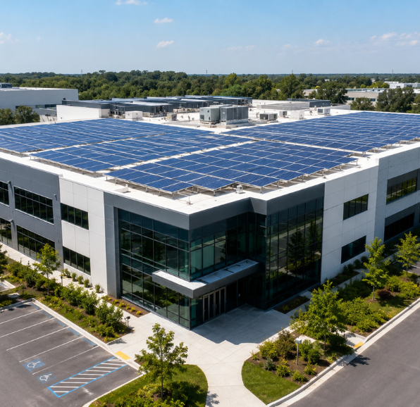 Commercial solar installation