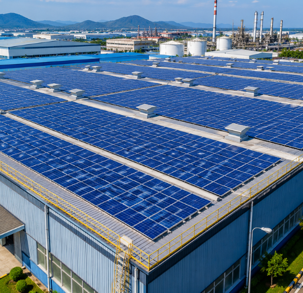 Industrial solar installation